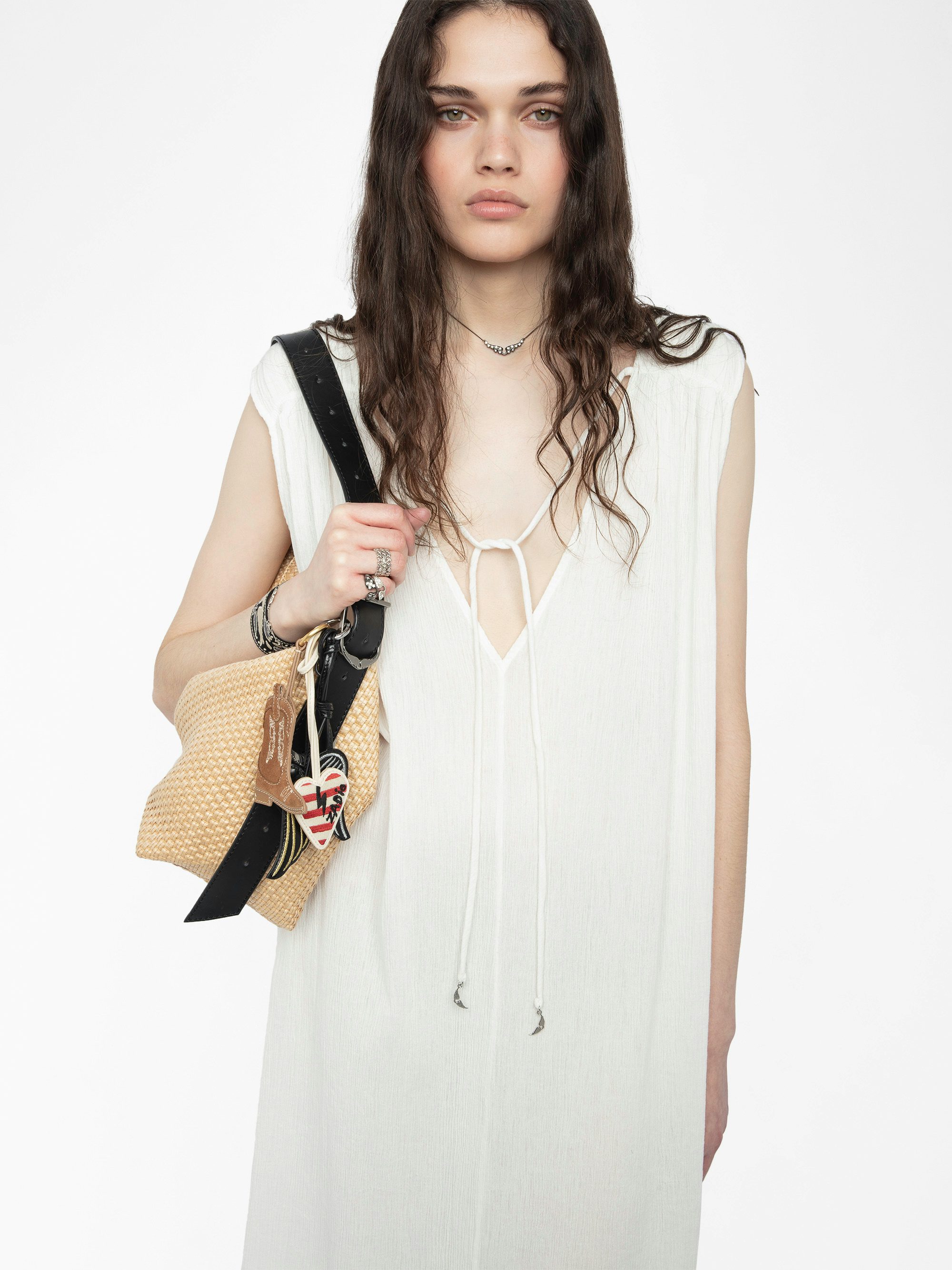 Porte-Clés Tex - Porte-clés Tex en forme de santiag en suède, à accrocher à un sac ou à des clés.